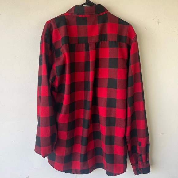 DIXXON Flannel Redrum Men's Plaid Long Sleeve Shining Shirt Rare Men’s size Larg - Picture 5 of 9